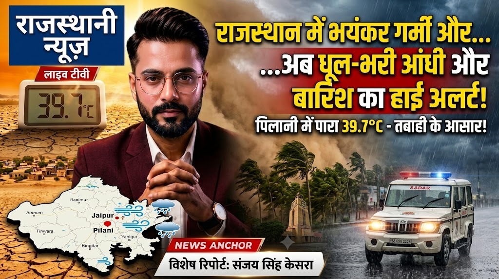 Rajasthan Heat Persists in October as Pilani Records 39.7°C; Rain and Strong Winds Likely